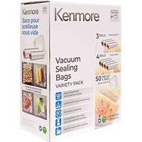 Kenmore 57 Pieces Vacuum Sealer Bags for Sous Vide Cooking and Food Storage Custom Sized Textured Heat Seal Bag and Roll Compatible with All Types Sealer Machines Fresko Homeasy Bosenkitchen O2frepak