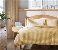 Habitat Herbalist Plain Gingham Yellow Bedding Set - King