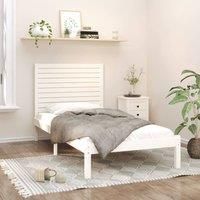 Bed Frame White Solid Wood 90x200 cm