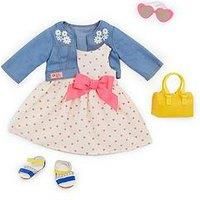 Our Generation Bright as the Sun Outfit – Deluxe Jacket and Dress Combo Outfit for 18-inch Dolls – 5 Piece Clothing and Accessory Set