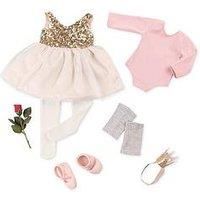 Our Generation Opening Night Outfit – Deluxe Ballerina Fashion Outfit with Headband Crown for 18-inch Dolls – 7 Piece Ballet Clothing and Accessory Set