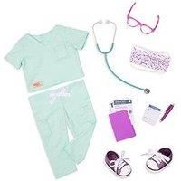 Our Generation – Scrubs Outfit – Doctor Accessories – 18-inch Doll Clothes – Pretend Play – Toys For Kids Ages 3 & Up – Sweet Surgeon