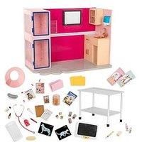 Our Generation Healthy Paws Vet Clinic (Pink) – Toy Veterinary Clinic Playset for 18-inch Fashion Dolls – Large Vet Themed Accessory Set