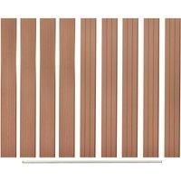 Replacement Fence Boards 9 pcs WPC 170 cm Brown