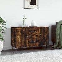 Sideboard Smoked Oak 100x36x60 cm Engineered Wood