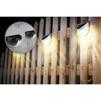 2, 4 Or 6 Waterproof Led Wall Mounted Solar Lights - 4 Colours! - White