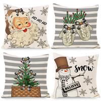 Christmas Pillow Covers Set of for Christmas Decorations 4 45x45cm