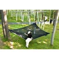 Triangle Mesh Portable Hammock For Group Camping - Lightweight, Breathable, 3-Person Outdoor Gear