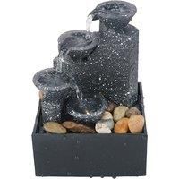 Mini Table Top Water Fountain - Modern Garden Ornament & Outdoor Dcor Accessory In Durable Abs