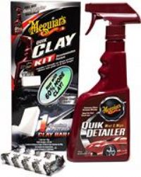 Meguiar's G1116EU Quik Clay Bar Starter Kit with 80 g of Clay and 473 ml Detailer