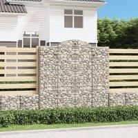 Arched Gabion Basket 200x50x200/220 cm Galvanised Iron