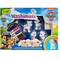 CRAYOLA Washimals - Paw Patrol Activity Set |Includes 4 Washable Figures, 6 Washable Markers, 40 Stickers and Brush | Suitable for Ages 3+