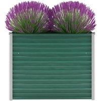 Garden Raised Bed Galvanised Steel 100x40x77 cm Green