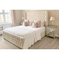 Luxury Wingback Bed Frame - 5 Sizes And Colours - Black