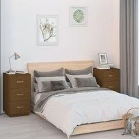 Bedside Cabinets 2 pcs Honey Brown 40x40x75 cm Solid Wood Pine