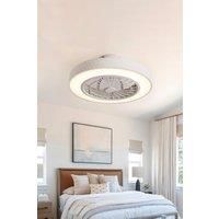 Round Acrylic Spotted Ceiling Mount LED Fan Light