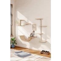 Cat Tree Set with Hammock and Jumping Platform