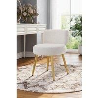 Faux Teddy Fur Makeup Vanity Seat Chair