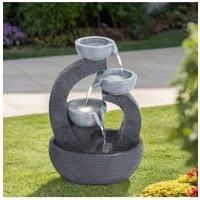 Outdoor Solar-Powered Water Fountain Rockery Decor