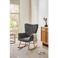 Linen Upholstered Rocking Chair