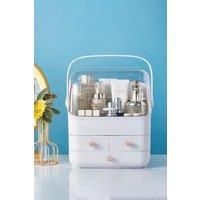 Makeup Desktop Organizer Holder Cosmetic Storage Box with Portable Handle