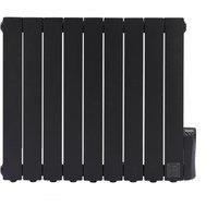 1200W Heating Radiator Pianoforte with LED Screen and Timer Black