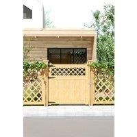 Outdoor Garden Entrance Rhombus Wood Fence Gate