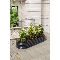 Oval-Shaped Galvanized Steel Raised Garden Bed