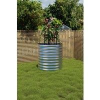 Round Outdoor Galvanized Steel Flower Raised Garden Bed