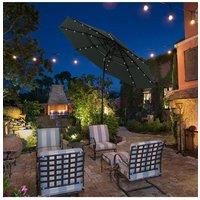 3-Tier Outdoor Umbrella with Solar Lights
