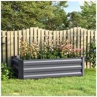 Galvanized Steel Raised Garden Bed Planter Box