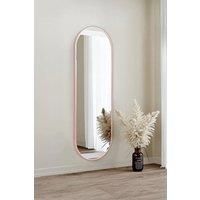 40cm W x 150cm H Rose Gold Modern Oval Metal Wall Mounted Full Length Mirror