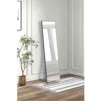 Black Rectangle Full Length Mirror with Metal Frame