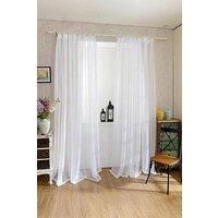 100cm W x 200cm H Single Piece White Voile Panel Sheer Curtain