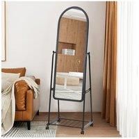 45cm W x 160cm H Arched Adjustable Angle Full-Length Mirror with Stand and Wheels