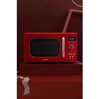 Comfee 800w 20L Retro Style Microwave Oven with 8 Auto Menus, 5 Cooking Power Levels, and Express Cook Button