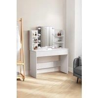 Modern Hollywood Vanity Desk with Lighted Mirror