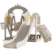 3-in-1 Kids Playground Toddler Duck Theme Swing and Slide Set