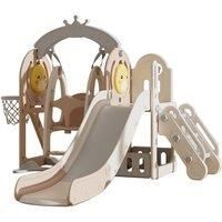 3-in-1 Kids Playground Toddler Duck Theme Swing and Slide Set