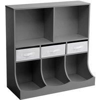3-Tier Open Style Toy and Book Storage Cabinet