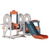 H&O Direct Children's Swing & Slide Climbing Set in Orange