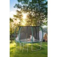 10 Foot Outdoor Fence Trampoline With Ladder