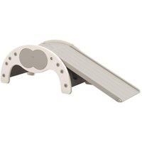 H&O Direct Indoor Climbing Frame with A Double-Sided Slide in Grey