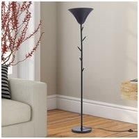 Modern 1-Light Floor Lamp with Coat Rack