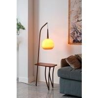 Vintage Style Floor Lamp with Irregular Design and Pomelo-Shaped Lampshade