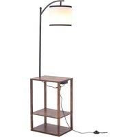 Modern Metal Floor Lamp Side Table 2 In 1