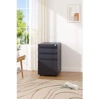 3-Drawer File Cabinet with Interlock System and Anti-Tilt Wheels for Secure Office Storage