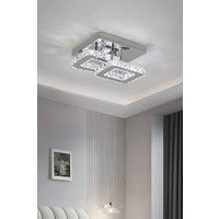 Double Tier Square Crystal Celling Light
