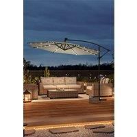Outdoor Lighted Patio Umbrella with Crank Lift System£Base is not included£