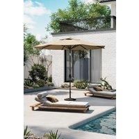 3M Outdoor Umbrella Large Garden Traditional Parasol with Decorative Base
